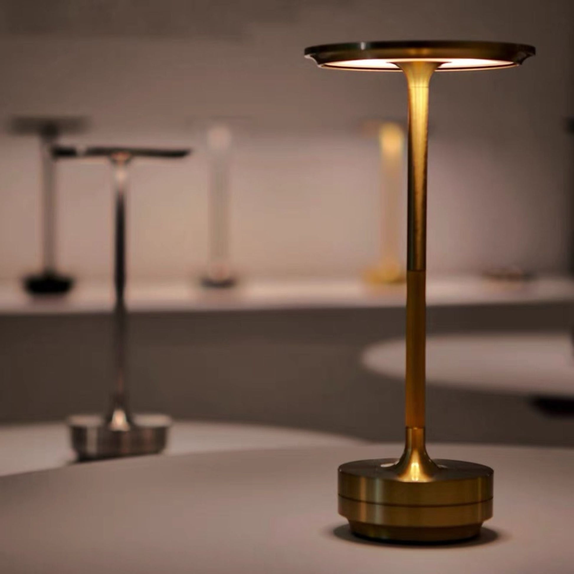 Japanese Style LED Touch Table Lamp - ZenLight-Gold-Style A-Nora Luxe