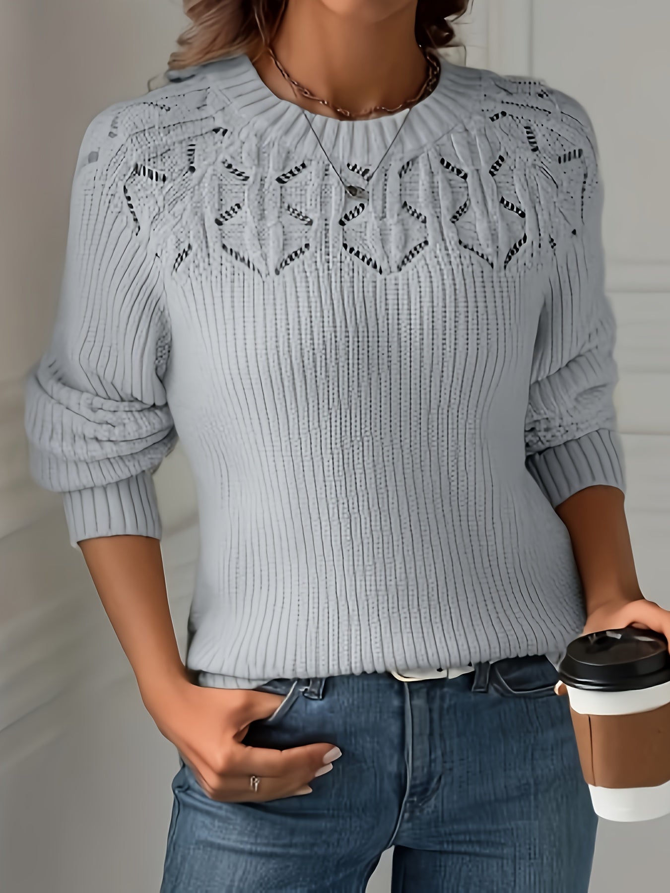 Image of Jayla | Women's Long Sleeve Knit Sweater