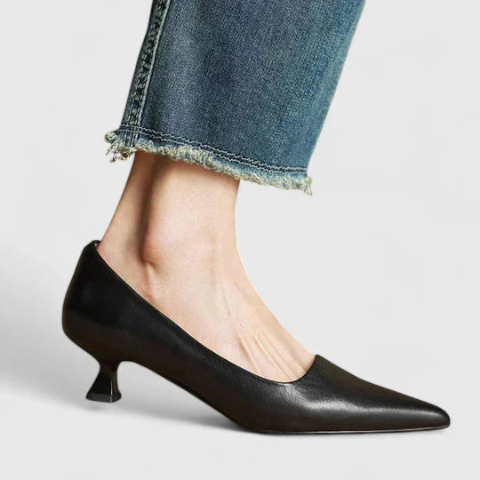 Image of Jayla | Women's Pointed Toe Kitten Heel Dress Shoes