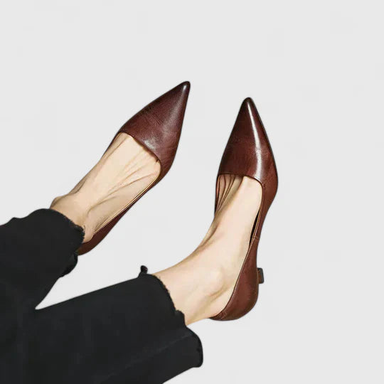 Image of Jayla | Women's Pointed Toe Kitten Heel Dress Shoes
