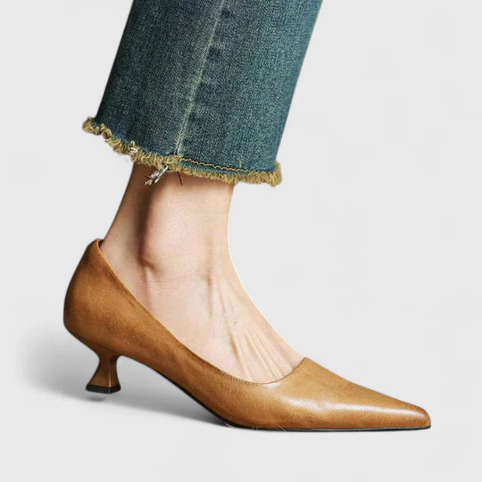 Image of Jayla | Women's Pointed Toe Kitten Heel Dress Shoes