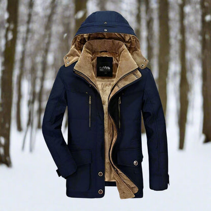 Warm Hooded Filled Parka Coat - Nocini