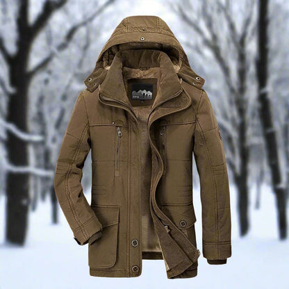 Warm Hooded Filled Parka Coat