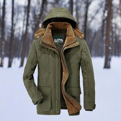 Warm Hooded Filled Parka Coat