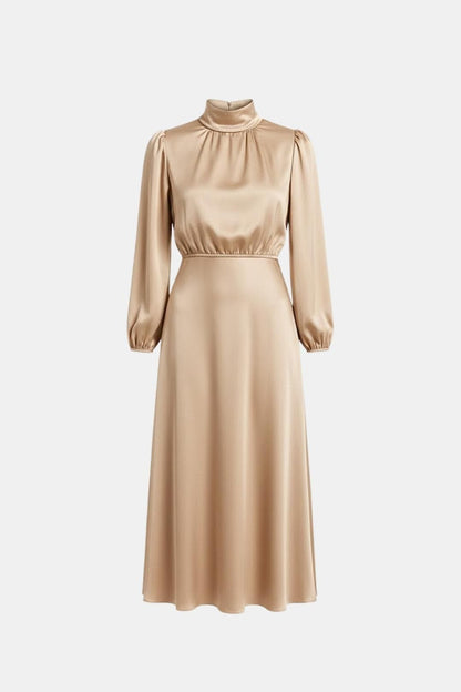 Image of Jean | Women's Long Sleeve A-Line Midi Dress