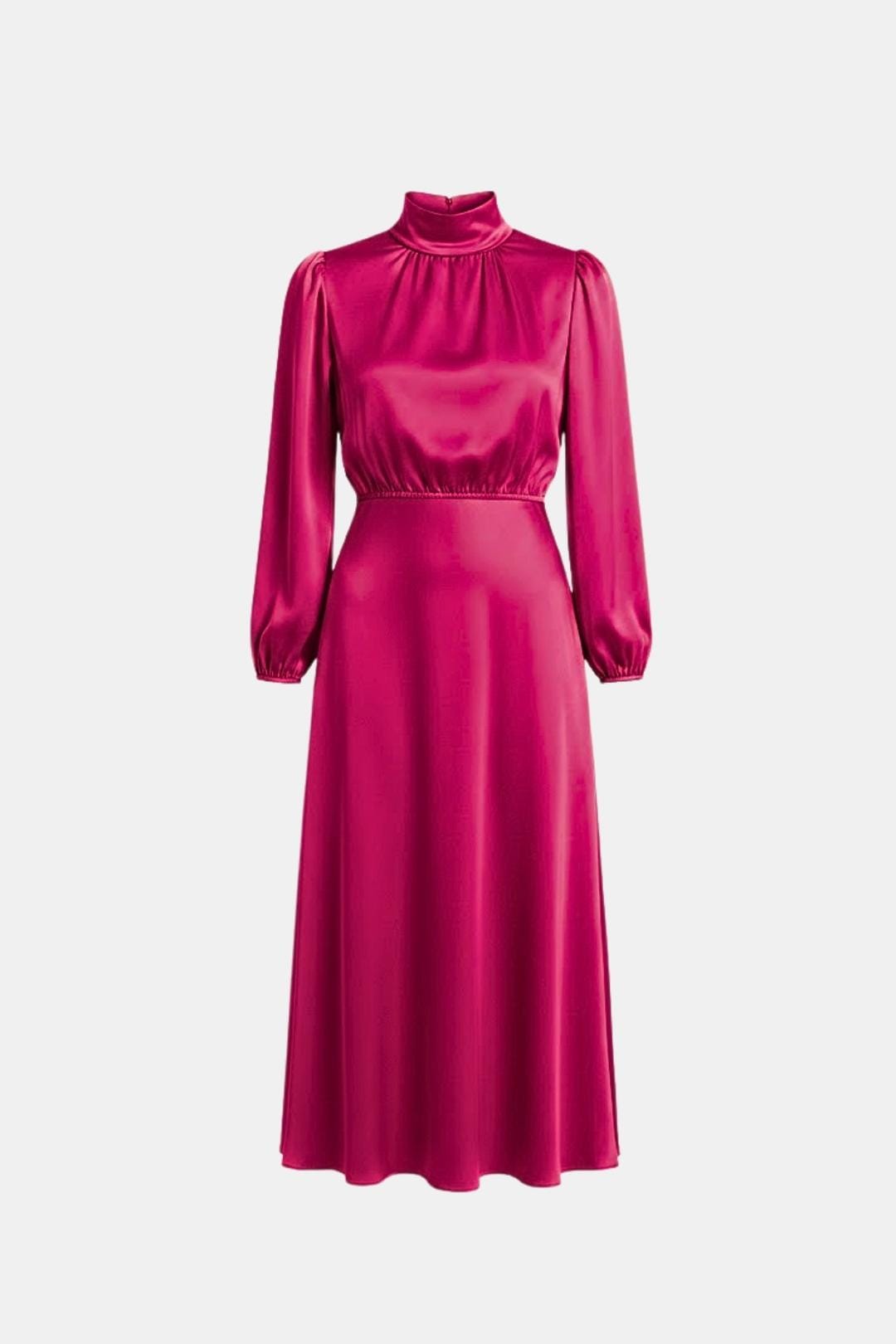 Image of Jean | Women's Long Sleeve A-Line Midi Dress