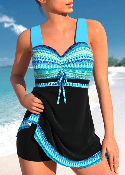 Image of Jean | Women's Ruched Tankini Swim Dress