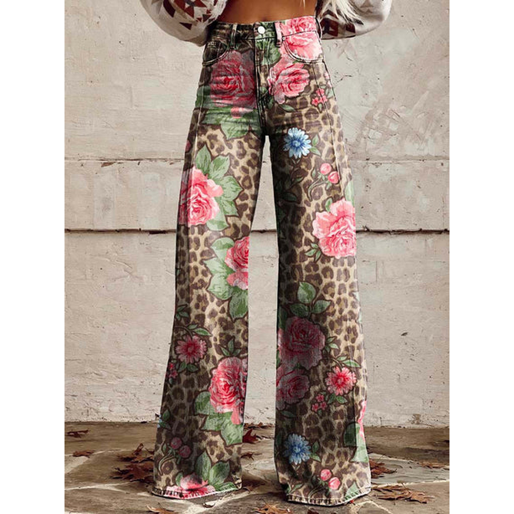 Ladies Elegant Trousers - Floral & Geometric Patterns
