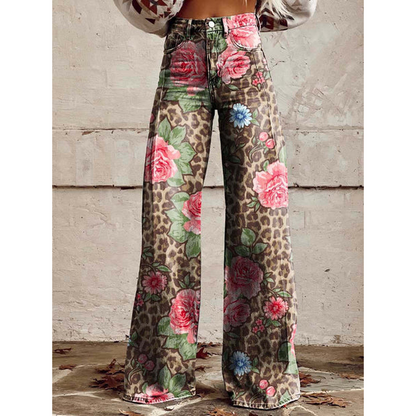 Ladies Elegant Trousers - Floral & Geometric Patterns