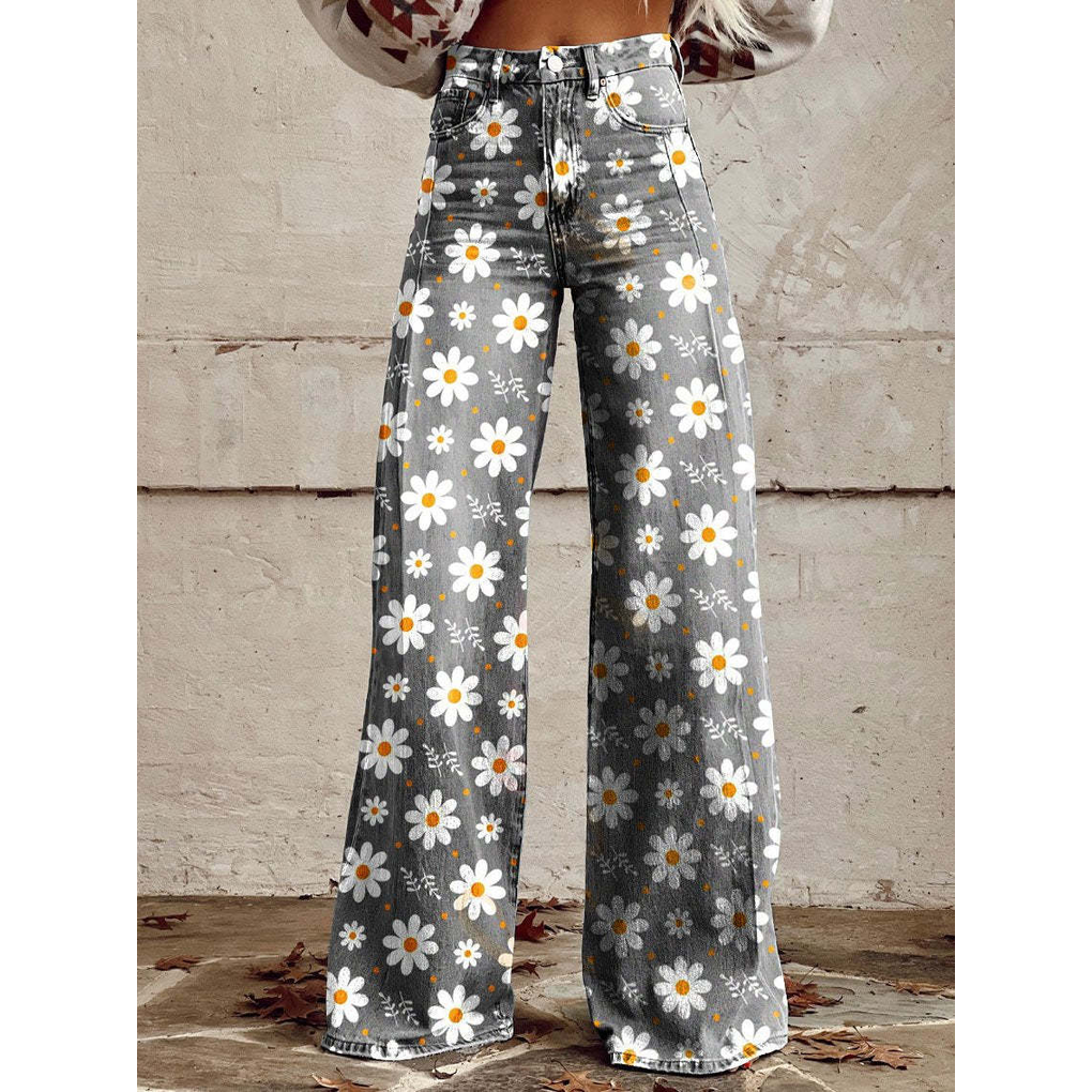Ladies Elegant Trousers - Floral & Classic Designs - Olytrend