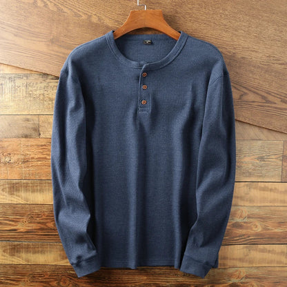 Image of Jeff | Men's Long Sleeve Henley T-Shirt