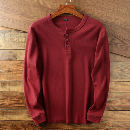 Image of Jeff | Men's Long Sleeve Henley T-Shirt