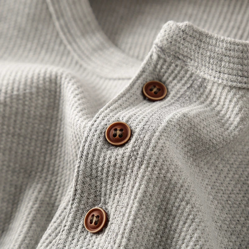 Image of Jeff | Men's Long Sleeve Henley T-Shirt