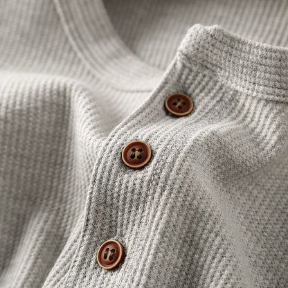 Image of Jeff | Men's Long Sleeve Henley T-Shirt