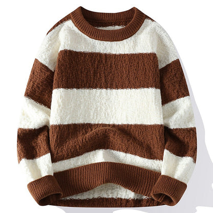 Classic Fit Men's Stripe Pullover Sweater - Olytrend