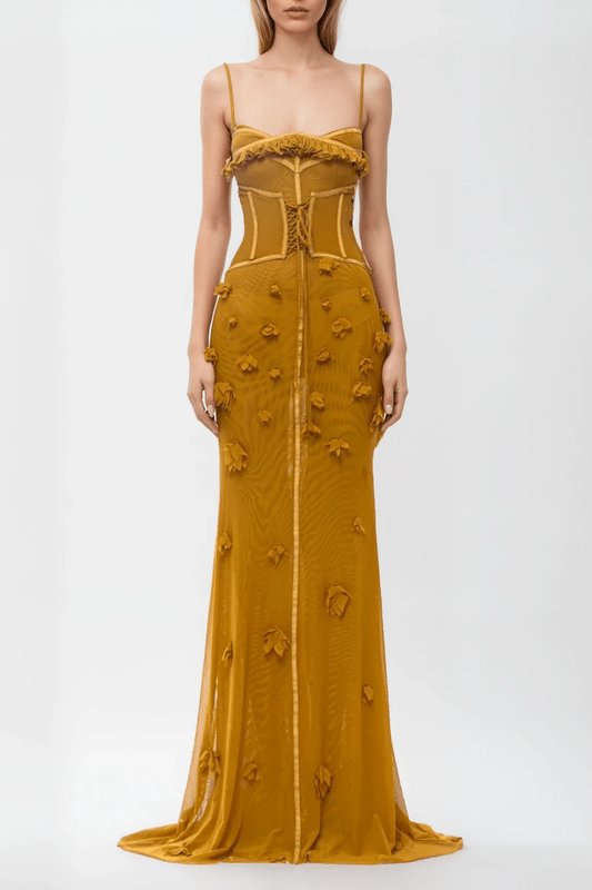 Chic Strapless Corset Maxi Dress for Women - Olytrend
