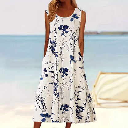 Chic Sleeveless A-Line Knee Length Dress - Olytrend
