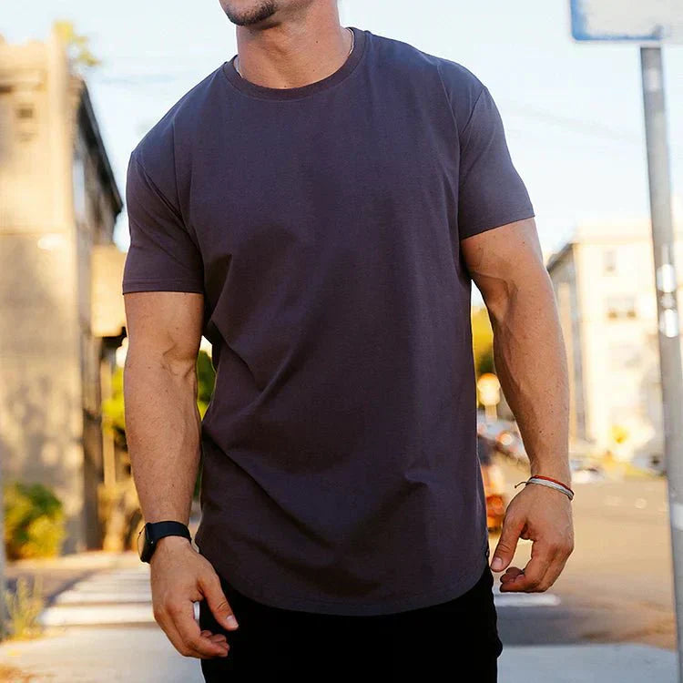 Men's Slim Fit Round Neck Short Sleeve Tee