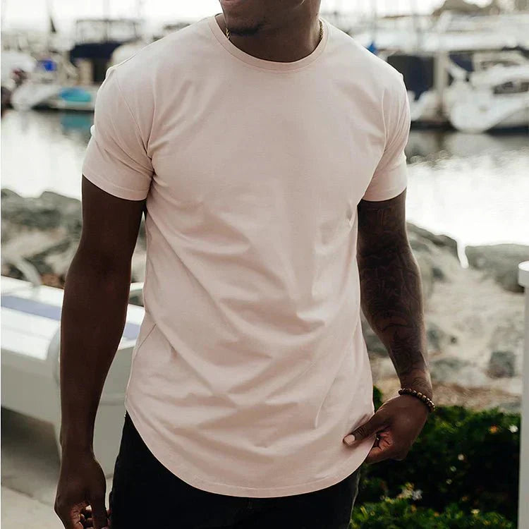 Men's Slim Fit Round Neck Short Sleeve Tee