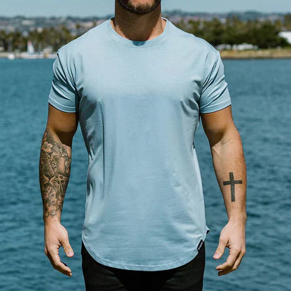 Men's Slim Fit Round Neck Short Sleeve Tee