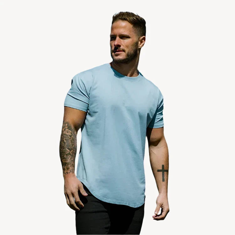 Men's Slim Fit Round Neck Short Sleeve Tee - Nocini