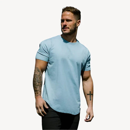 Men's Slim Fit Round Neck Short Sleeve Tee - Nocini