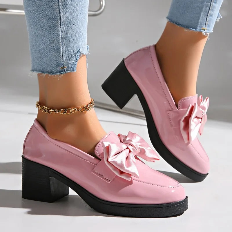 Elegant High Heel Loafer Shoes for Women - Olytrend