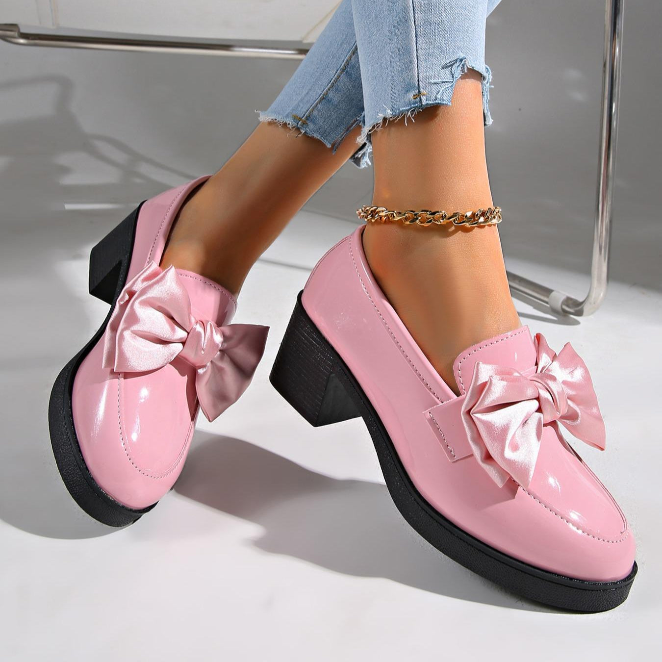 Image of Josephine | Women's Heeled Loafer Shoes