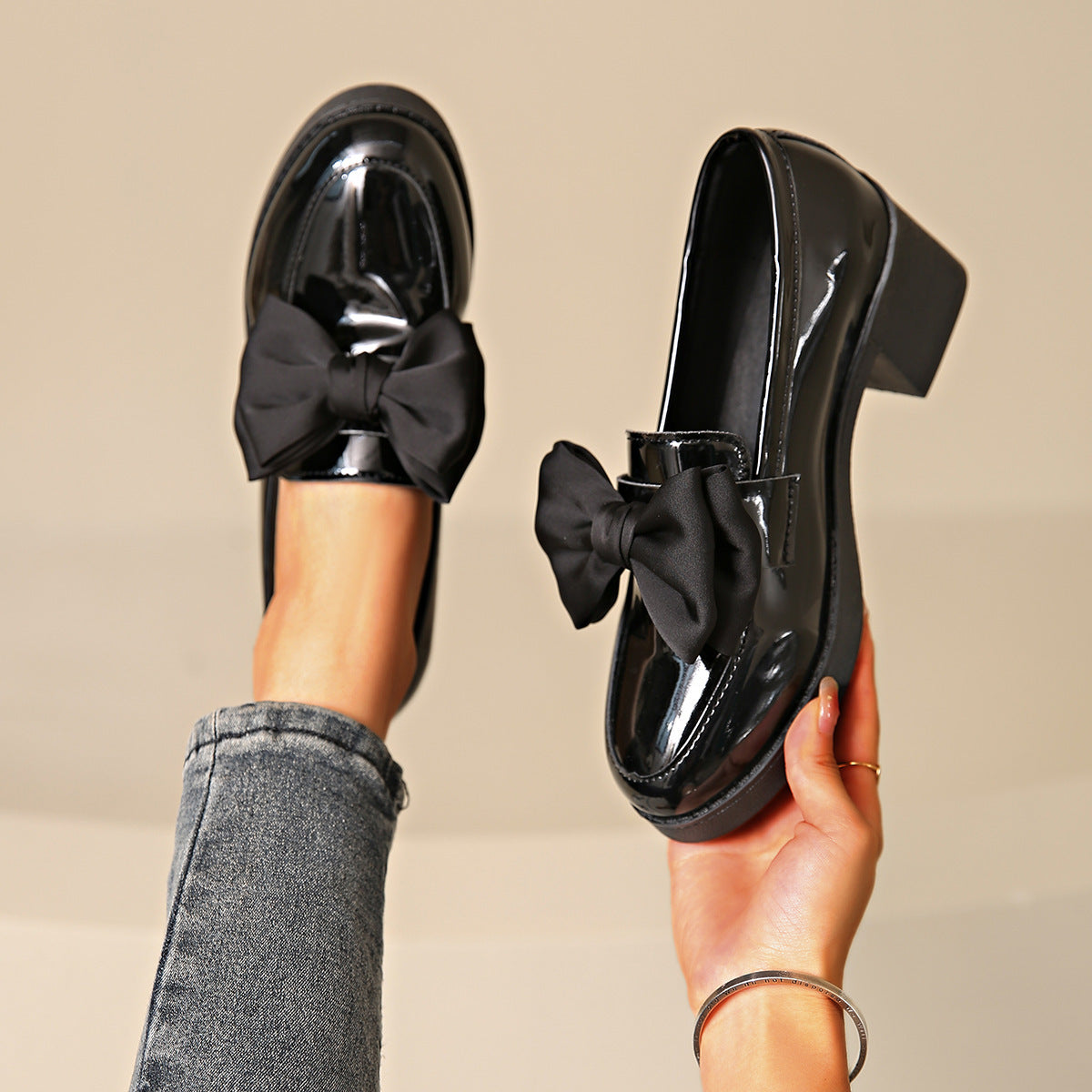 Image of Josephine | Women's Heeled Loafer Shoes