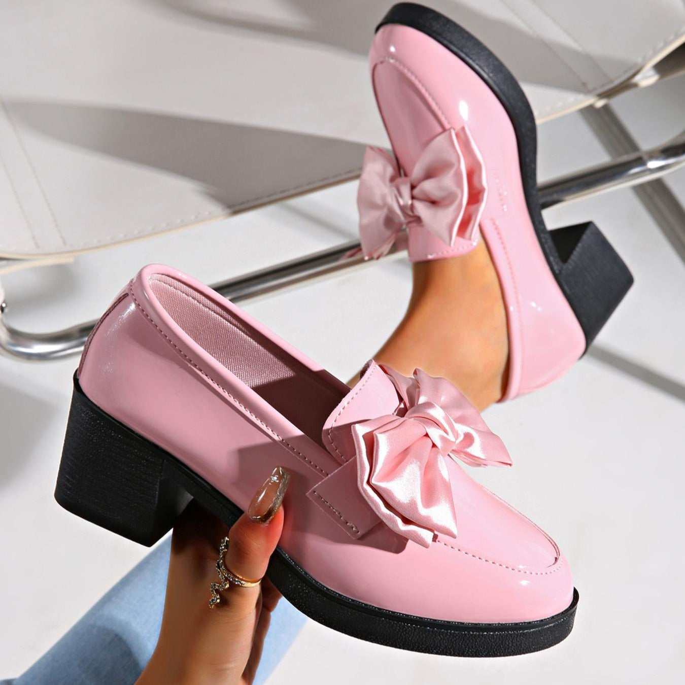 Image of Josephine | Women's Heeled Loafer Shoes