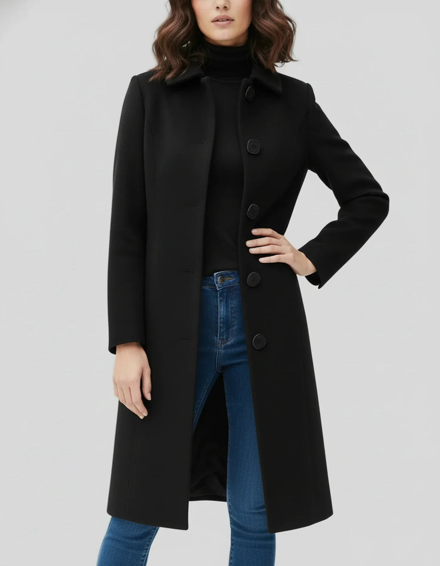 Classic Waterproof Ladies Trench Coat with Warm Lining