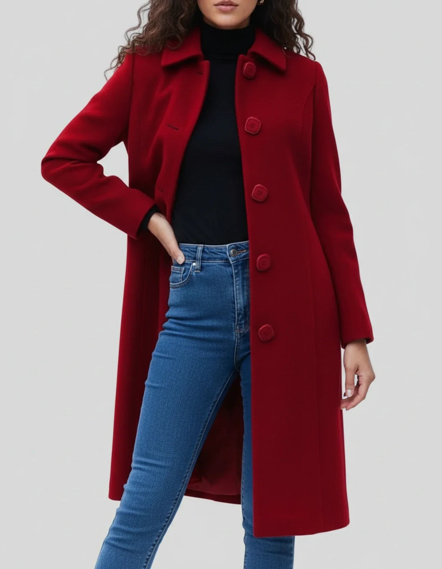 Classic Waterproof Ladies Trench Coat with Warm Lining