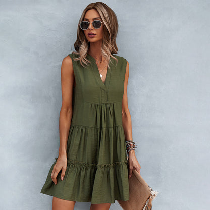 Joyful Summer Dress with Loose Fit – Elin-Pink-S-State of Style