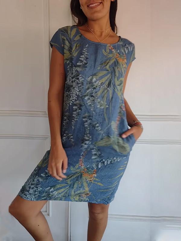 Relaxed Fit Round Neckline Dress