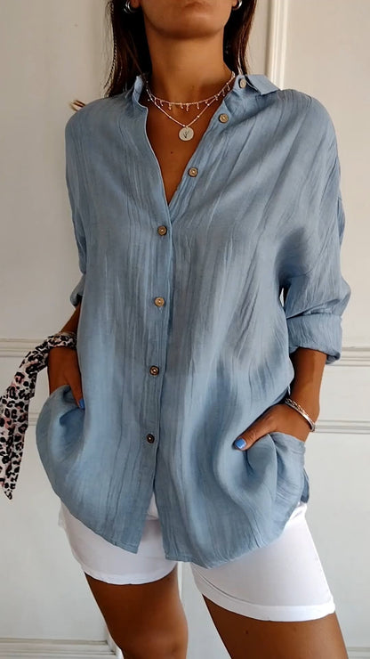 Elegant Women's Classic Button Down Shirt - Nocini