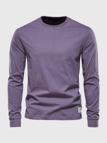 Classic Casual Crew Neck Cotton Shirt