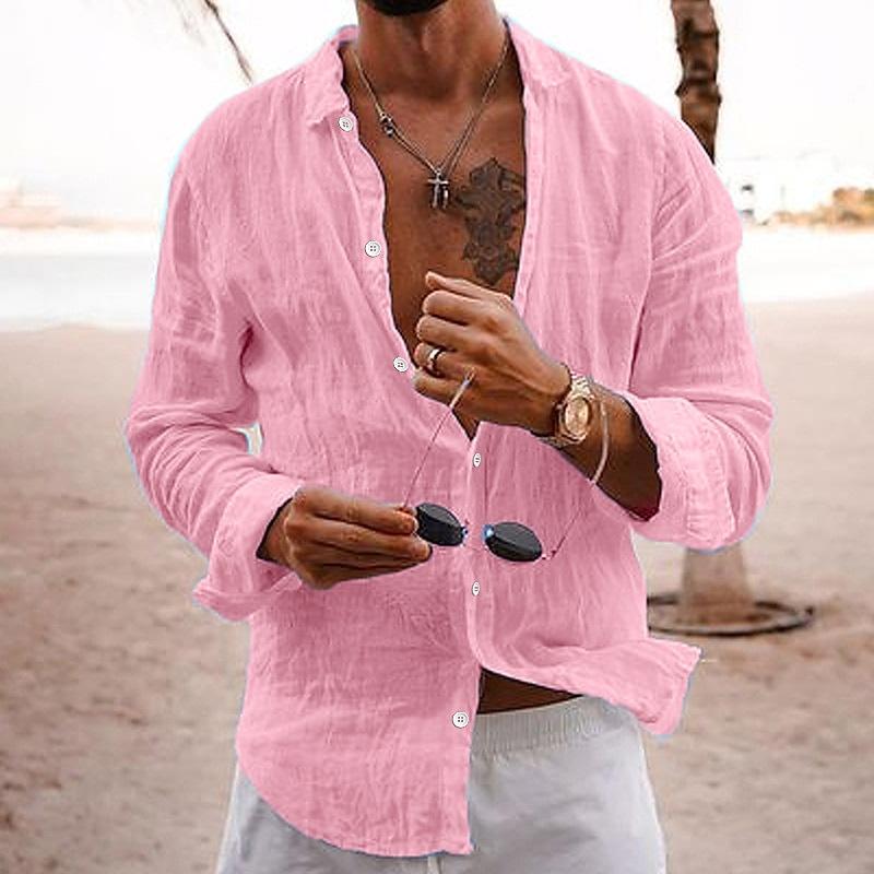 Relaxed Fit Men's Linen Summer Shirt