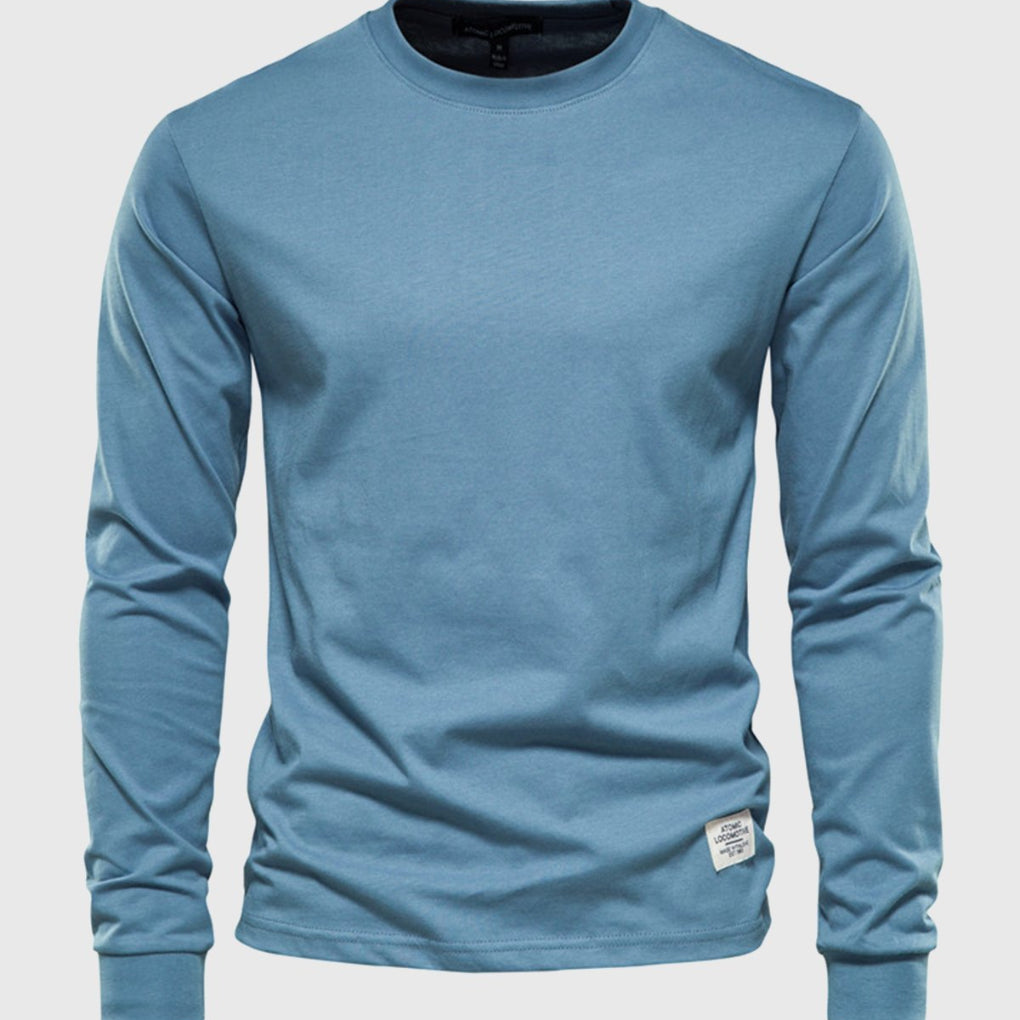 Classic Casual Crew Neck Cotton Shirt