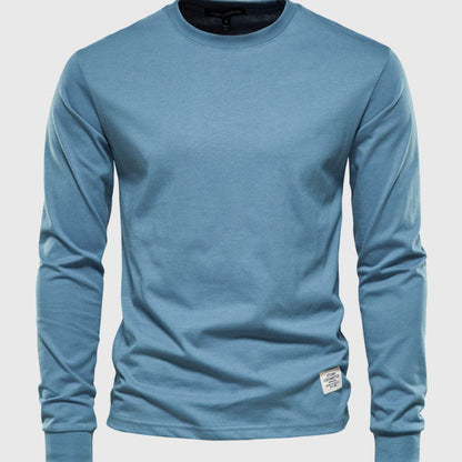 Classic Casual Crew Neck Cotton Shirt