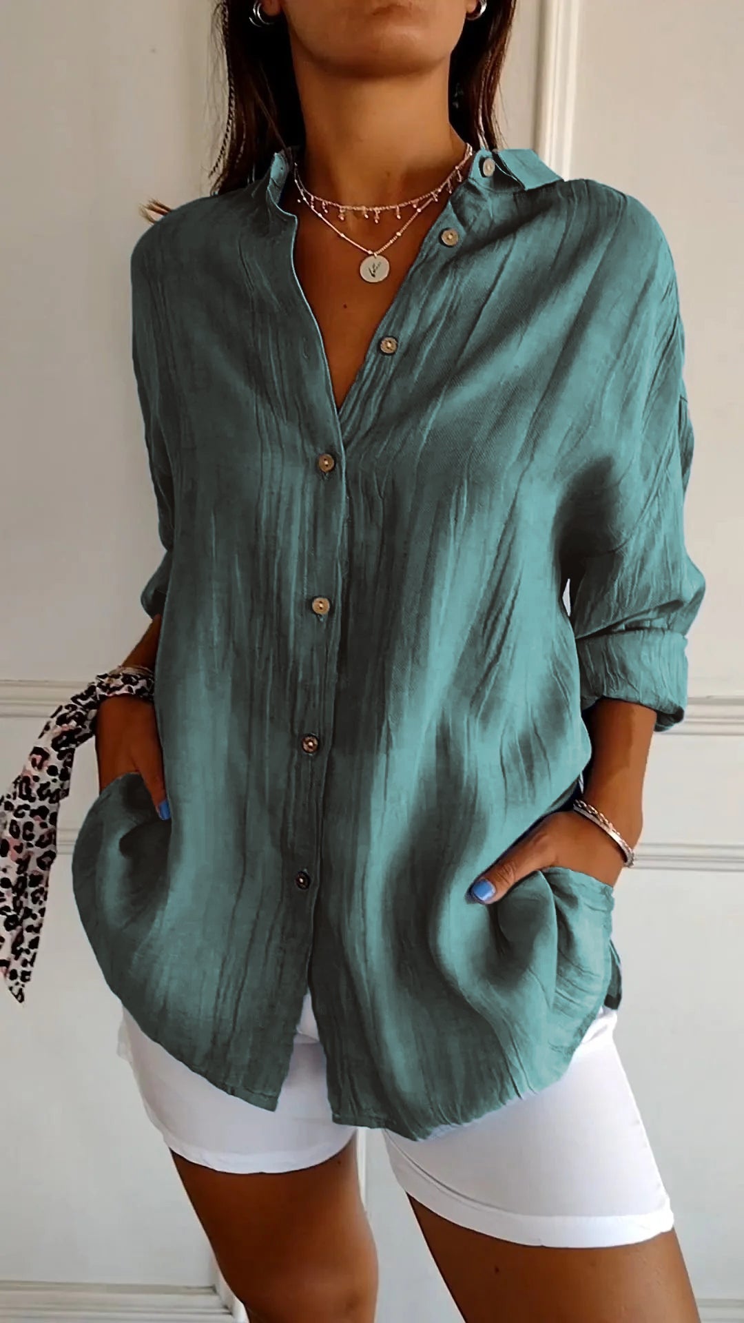 Elegant Women's Classic Button Down Shirt