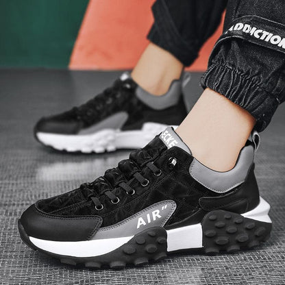 Men's Sneakers - Cushioned Thick Sole - Supportive Adjustable Fit - Nocini