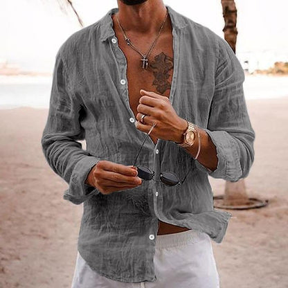Relaxed Fit Men's Linen Summer Shirt