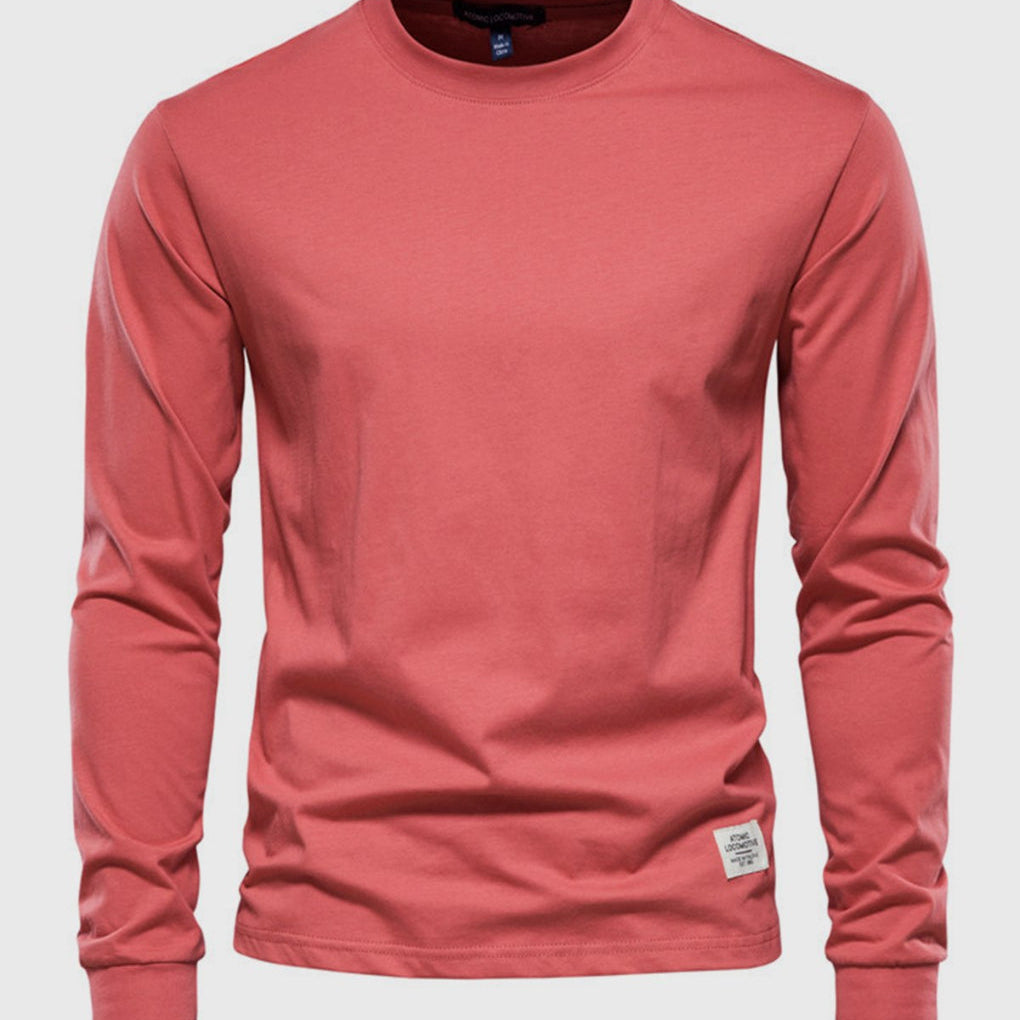 Classic Casual Crew Neck Cotton Shirt