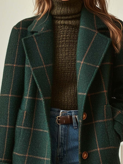 Timeless Plaid Trench Coat