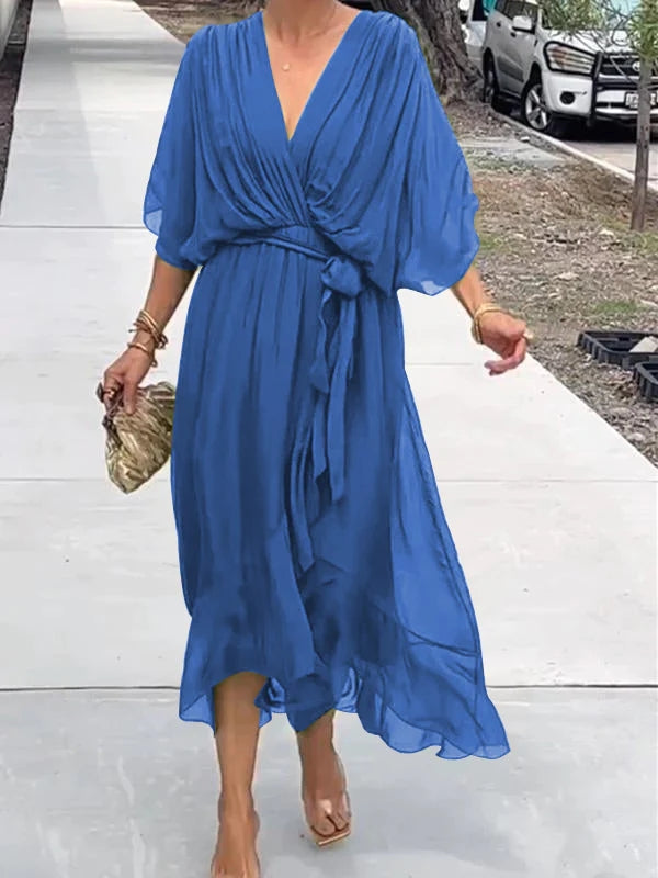 Classic Scoop Neck Evening Dress