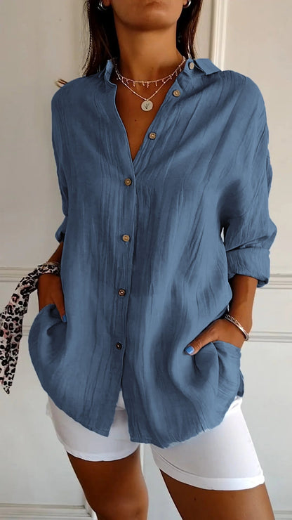 Classic Fit Women's Button Front Shirt