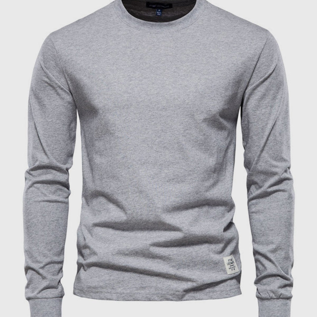 Classic Casual Crew Neck Cotton Shirt