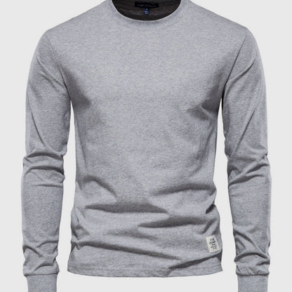 Classic Casual Crew Neck Cotton Shirt