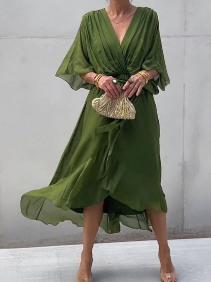 Classic Scoop Neck Evening Dress