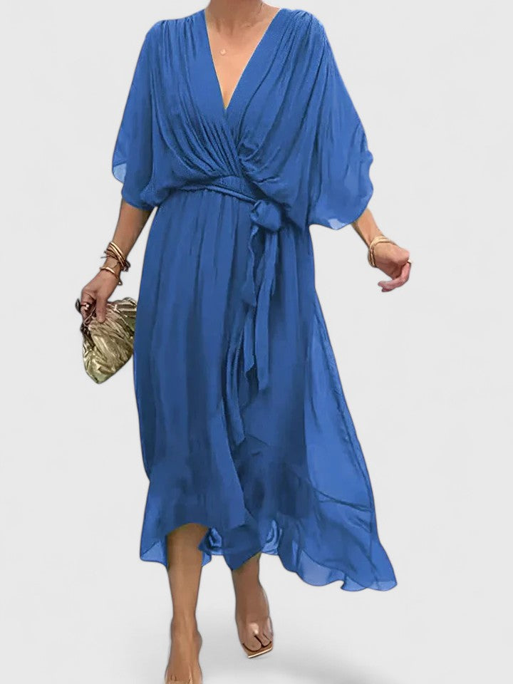 Simple V Neck Summer Dress